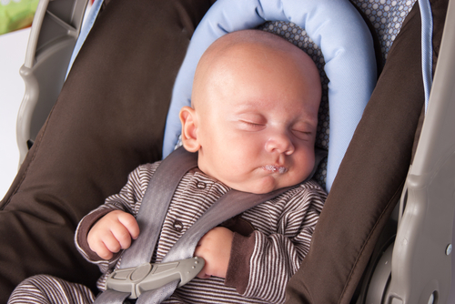 Infant in car seat, via Shutterstock